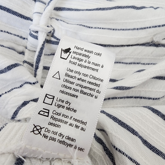 L-Space Austin Jumsuit in White with Vertical Blue Stripe - Picture 10 of 11